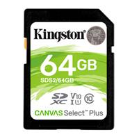 MEMORIA KINGSTON SDXC CANVAS SELECT PLUS 64GB UHS-I CLASE 10 (SDS2/ 64GB)  - TiendaClic.mx