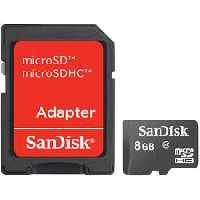 MEMORIA SANDISK 8GB MICRO SD CLASE 4 C/ ADAPTADOR - TiendaClic.mx