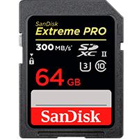 MEMORIA SANDISK 64GB SDXC EXTREM PRO UHS-I 300MB/ S 4K V30 CLASE 10 - TiendaClic.mx
