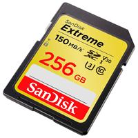 MEMORIA SANDISK 256GB SDXC EXTREM UHS-I 150MB/ S 4K V30 CLASE 10 - TiendaClic.mx