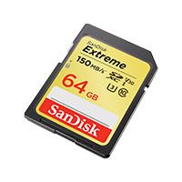 MEMORIA SANDISK 64GB SDXC EXTREME UHS-I 150MB/ S 4K V30 CLASE 10 - TiendaClic.mx