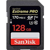 MEMORIA SANDISK 128GB SDXC EXTREM PRO UHS-I 170MB/ S 4K V30 CLASE 10 - TiendaClic.mx