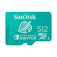 MEMORIA SANDISK MICRO SDXC 512GB NINTENDO SWITCH 100MB/ S 4K U3 V30 (SDSQXAO-512G-GNCZ) - TiendaClic.mx