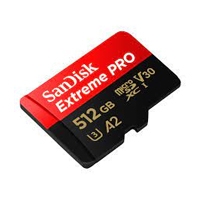 MEMORIA SANDISK MICRO SDXC 512GB EXTREME PRO 200MB/ S 4K CLASE 10 A2 V30 C/ ADAPTADOR SDSQXCD-512G-GN6MA - TiendaClic.mx