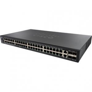 Conmutador de nivel 3 Cisco SF550X-48 50 Puertos Gestionable - 48 x Fast Ethernet Network,  2 x Ethernet de 10 gigabits Network,  4 x Ethernet de 10 gigabits Enlace ascendente - Modular - Par trenzado,  Fibra Óptica - 3 Capa compatible - TiendaClic.mx