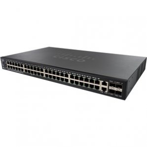 Conmutador de nivel 3 Cisco SF550X-48P 50 Puertos Gestionable - 48 x Fast Ethernet Network,  2 x Ethernet de 10 gigabits Network,  4 x Ethernet de 10 gigabits Enlace ascendente - Modular - Par trenzado,  Fibra Óptica - 3 Capa compatible - TiendaClic.mx