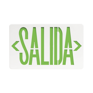 Letrero LED de SALIDA Universal con alto brillo/ uso en pared,  lateral o techo/ Batería de Respaldo Incluida. - TiendaClic.mx