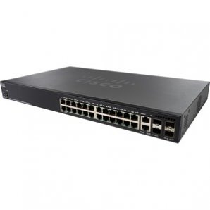 Conmutador de nivel 3 Cisco SG350X-24 24 Puertos Gestionable - 24 x Gigabit Ethernet Network,  2 x Ethernet de 10 gigabits Enlace ascendente,  4 x Ethernet de 10 gigabits Ranura de Expansión - Modular - Par trenzado,  Fibra Óptica - 3 Capa compatible - TiendaClic.mx