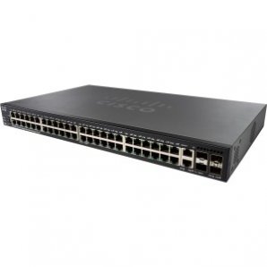 Conmutador de nivel 3 Cisco SG350X-48 50 Puertos Gestionable - 48 x Gigabit Ethernet Network,  2 x Ethernet de 10 gigabits Enlace ascendente,  4 x Ethernet de 10 gigabits Ranura de Expansión - Modular - Par trenzado,  Fibra Óptica - 3 Capa compatible - TiendaClic.mx