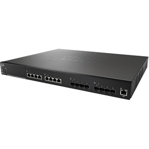 Conmutador Ethernet Cisco SG550XG-8F8T 8 Puertos Gestionable - 8 Network,  8 Ranura de Expansión - Fibra Óptica,  Par trenzado - 3 Capa compatible - Montable en bastidor,  De Escritorio - TiendaClic.mx