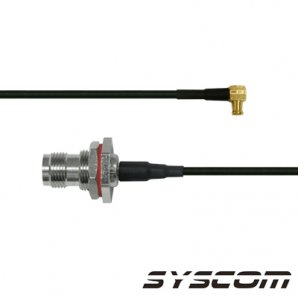 Cable RG-174/ U de 30 cm,  con Conectores MCX Macho en Angulo Recto a TNC Hembra. - TiendaClic.mx