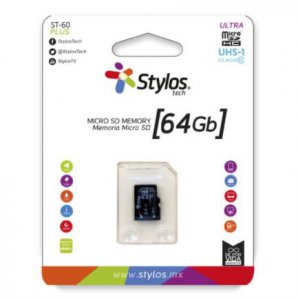 Memoria Micro SD Stylos 64 GB S/ A Clase 10 - TiendaClic.mx