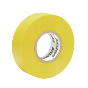 Cinta para aislar color Amarillo de 19 mm x  9 metros /  Fabricada en PVC /  Adhesivo acrílico. - TiendaClic.mx