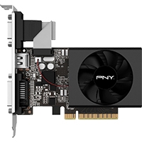 TARJETA DE VIDEO PNY NVIDIA GT710/ PCIE X 8.2/ 2 GB/ GDDR3/ DVI/ HDMI/ VGA/ BAJO PERFIL/ GAMA BASICA - TiendaClic.mx