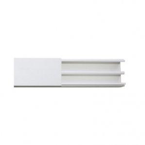 Canaleta en color blanco de PVC auto extinguible,  35 x 17,  tramo de 2.5m (5301-01250) - TiendaClic.mx