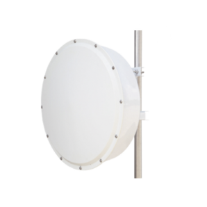 Antena direccional de alta resistencia,  Ganancia 30 dBi,  (4.9 -6.5 GHz),  Plato hondo para mayor inmunidad al ruido,  Conectores N-Hembra,  Montaje y radomo incluido  - TiendaClic.mx