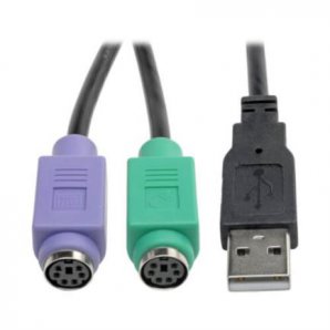 Adaptador USB Tripp Lite USB a PS-2 Teclado y Mouse (AM a 2x Mini-Din6H) - TiendaClic.mx