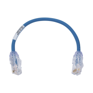 Cable de Parcheo UTP,  Cat6A,  Diámetro Reducido (28 AWG),  CM/ LSZH,  Color Azul,  8in (20.3cm) - TiendaClic.mx