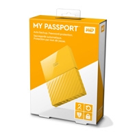 DD EXT PORTATIL 2TB WD MY PASSPORT AMARILLO 2.5/ USB3.0/ COPIA LOCAL/ ENCRIPTACION/ WIN - TiendaClic.mx