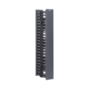 Organizador Vertical Doble NetRunner,  de 22.5 UR,  125 mm de Ancho,  Color Negro - TiendaClic.mx