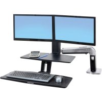 WORKFIT-A WITH SUSPENDED KEYBOARD,  DUAL,  5" AND WS,  POLISHED - TiendaClic.mx