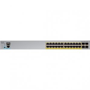 Conmutador Ethernet Cisco Catalyst WS-C2960L-24PS-LL 24 Puertos Gestionable - 24 Network,  4 Enlace ascendente - Modular - Par trenzado,  Fibra Óptica - 4 Capa compatible - TiendaClic.mx