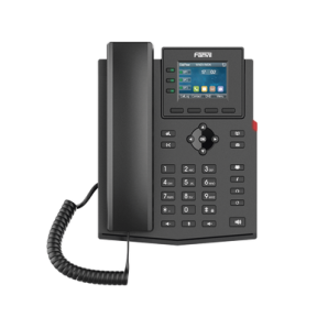 Teléfono IP empresarial para 4 líneas SIP con pantalla LCD de 2.4 pulgadas a color,  Opus y conferencia de 3 vías,  PoE. - TiendaClic.mx