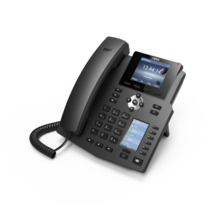 Teléfono IP empresarial para 4 Líneas SIP con 2 pantallas LCD,  6 teclas BLF/ DSS,  puertos Gigabit y conferencia de 3 vías,  PoE - TiendaClic.mx
