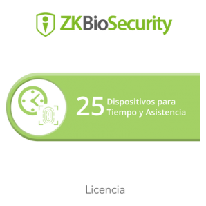 Licencia para ZKBiosecurity permite gestionar hasta 25 dispositivos para tiempo y asistencia - TiendaClic.mx