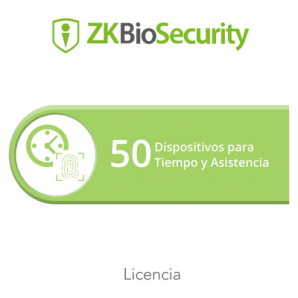 Licencia para ZKBiosecurity permite gestionar hasta 50 dispositivos para tiempo y asistencia - TiendaClic.mx