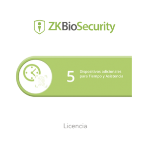 Licencia para ZKBiosecurity permite gestionar hasta 5 dispositivos para tiempo y asistencia - TiendaClic.mx