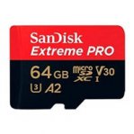 MEMORIA SANDISK MICRO SDXC 64GB EXTREME PRO 200MB/S 4K CLASE 10 A2 V30 C/ADAPTADOR SDSQXCU-064G-GN6MA - TiendaClic.mx