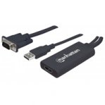 CONVERTIDOR MANHATTAN A VGA / USB A HDMI/ COLOR NEGRO  - TiendaClic.mx