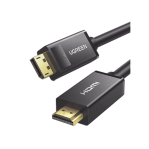 Cable DP Macho a HDMI Macho / Longitud 3m / Soporta 4K@30Hz / Soporta 3D / Cobre Estañado 28AWG / Blindaje interno múltiple / Transmisión Unidireccional / Botón de Liberación / Chip de Última Generación - TiendaClic.mx