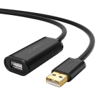 Cable de Extensión Activo USB 2.0 / 10 Metros / Macho-Hembra / Booster individual FE1.1S incorporado / Velocidad de hasta 480 Mbps / Ideal para impresoras, consolas , Webcam, etc. - TiendaClic.mx