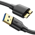 Cable Adaptador USB-A 3.0 a Micro USB 3.0 / 0.5 Metros / Carga y Sincronización de Datos / Velocidad de hasta 5 Gbps / Blindaje Interior Múltiple / Núcleo de Cobre Estañado de 22 AWG / Compatibilidad Universal. - TiendaClic.mx