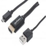 CABLE MHL MANHATTAN MICRO USB A HDMI ALIMENTACION USB DISPOSITIVOS A TV - TiendaClic.mx