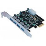 TARJETA PCI EXPRESS MANHATTAN USB 3.0 4 PUERTOS BRACKET LARGO ESTANDAR  - TiendaClic.mx