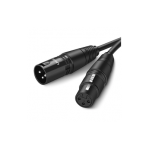 Extensión cable para Micrófono Tipo Cannon Macho a Hembra, 10 Metros, Negro - TiendaClic.mx