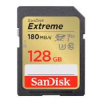 MEMORIA SANDISK SDXC 128GB EXTREME 180MB/S 4K CLASE 10 U3 V30 SDSDXVA-128G-GNCIN - TiendaClic.mx