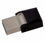 MEMORIA KINGSTON 32GB USB 3.0/MICROUSB DATATRAVELER MICRODUO ANDROID/OTG NEGRO - TiendaClic.mx