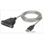 CABLE CONVERTIDOR MANHATTAN USB A PARALELO DB25 1.8M IMPRESORA - TiendaClic.mx