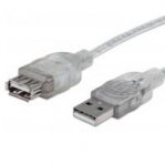 CABLE USB,MANHATTAN,340496, V2.0 EXT. 3.0M PLATA - TiendaClic.mx