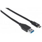 CABLE USB,MANHATTAN,354639,-C V3.1, C-A 0.5M NEGRO - TiendaClic.mx