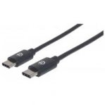 CABLE USB,MANHATTAN,354905,-C V3.1, C-C 2.0M NEGRO - TiendaClic.mx