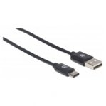 CABLE USB-C, AM-CM 0.5M V2, NEGRO MANATTAN - TiendaClic.mx