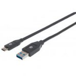 CABLE USB,MANHATTAN,354974,-C V3.1, C-A 2.0M NEGRO - TiendaClic.mx