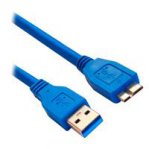 CABLE BROBOTIX USB-A V3.0 A USB-B, 0.6 M, AZUL - TiendaClic.mx