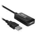 CABLE EXTENSION ACTIVA BROBOTIX USB 2.0, 15 MTS, MACHO-HEMBRA, ENCADENABLE X3, NEGRO - TiendaClic.mx