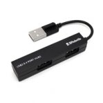 HUB BROBOTIX USB-A V2.0 DE 4 PUERTOS, SMALL, COLOR PLATA - TiendaClic.mx